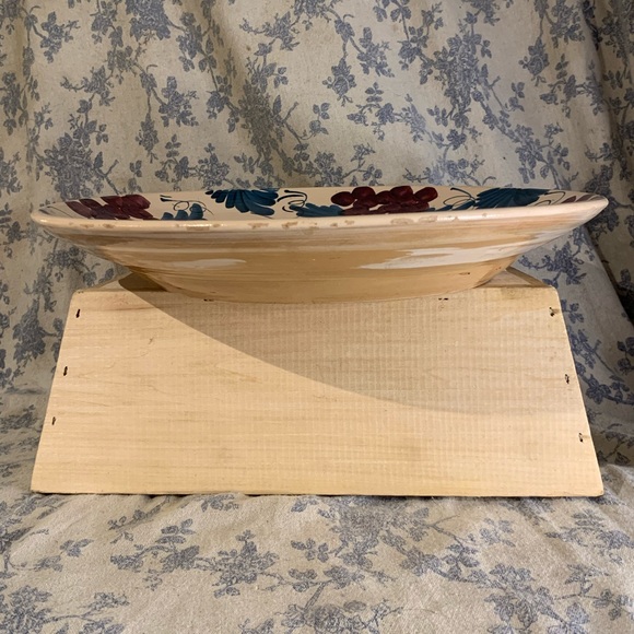 VTG Italian Pottery LS Lamas 14" Hand-Painted Serving Platter MCM - Picture 8 of 9